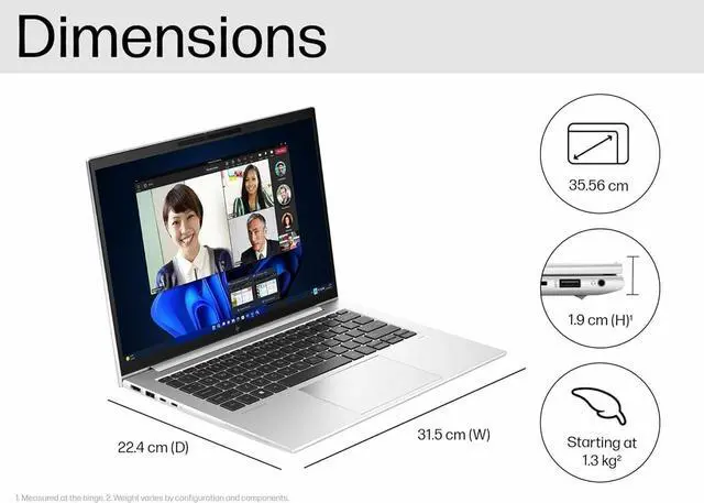 Alt view image 5 of 7 - HP EliteBook 840 G10 Business Laptop (14" FHD+ Touchscreen, Intel 10-Core i5-1335U (Beat i7-1255U), 64GB DDR5 RAM, 2TB SSD) Backlit KB, Fingerprint, 5MP IR Webcam, Wolf Security, Win 11 Pro w/ Copilot