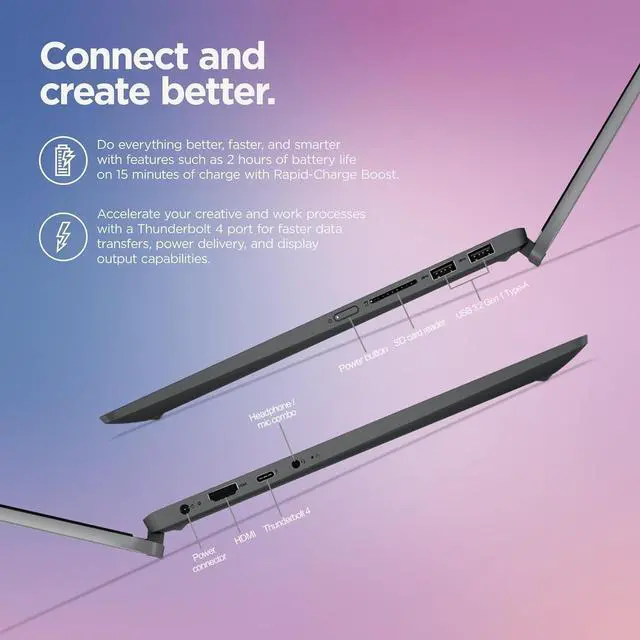 Alt view image 5 of 7 - Lenovo IdeaPad Flex 5i 2-in-1 Laptop (14" FHD+ Touchscreen, Intel Core i5-1235U, 8GB RAM, 1TB SSD) Convertible, Fingerprint, Backlit, 1080p Webcam, 9-Hr Battery Life, IST Pen, Win 11 Home S Mode