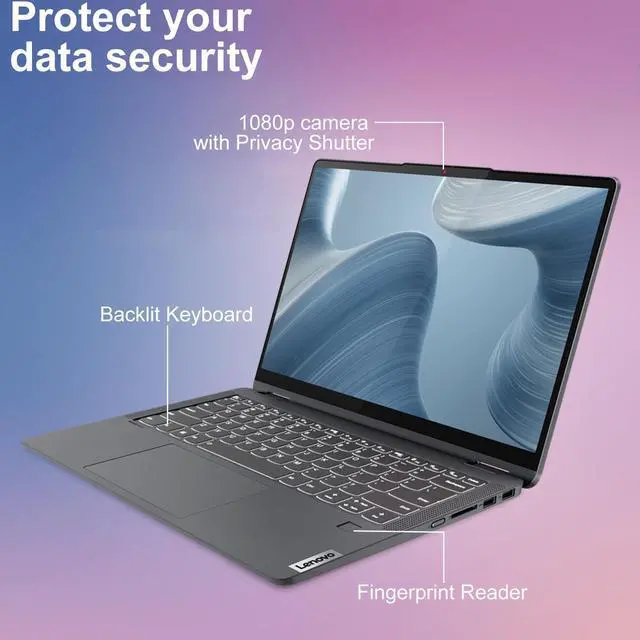 Alt view image 7 of 7 - Lenovo IdeaPad Flex 5i 2-in-1 Laptop (14" FHD+ Touchscreen, Intel Core i5-1235U, 8GB RAM, 1TB SSD) Convertible, Fingerprint, Backlit, 1080p Webcam, 9-Hr Battery Life, IST Pen, Win 11 Home S Mode