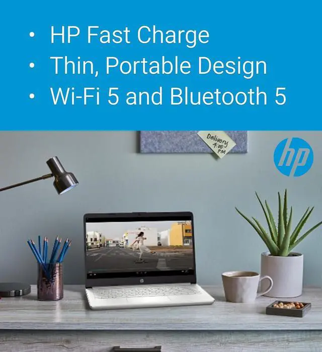 Alt view image 4 of 7 - HP 14" Ultra Light Laptop for Student & Home (Intel Quad-Core N4120, 8GB RAM, 128GB(64GB + 64GB SD), 1-Year Office 365) 11-Hrs Long Battery Life, Webcam, WiFi, Win 11 Home in S Mode - Snow White