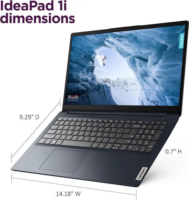 Alt view image 4 of 7 - Lenovo IdeaPad 1 (15.6" FHD Anti-Glare, Intel Core i5-1235U (> i7-1165G7), 16GB RAM, 512GB SSD), Laptop for Home, Student, Business, Webcam w/ Shutter, 10-Hour Long Battery Life, Win 11 Home in S Mode
