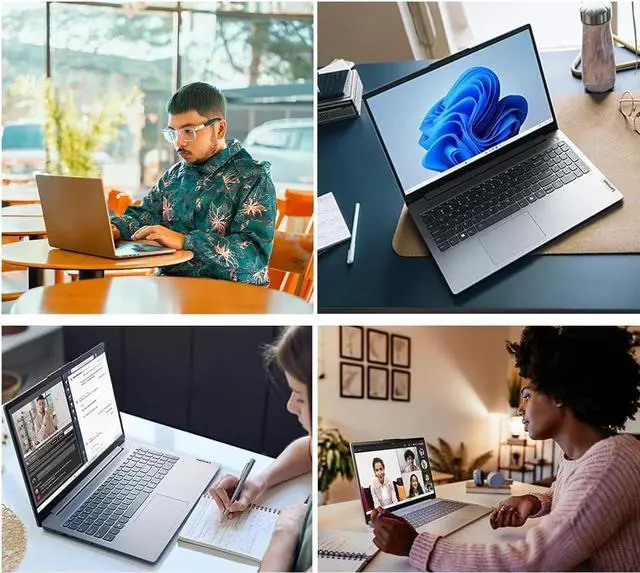 Alt view image 7 of 7 - Lenovo IdeaPad 15.6" FHD Touchscreen Laptop (16GB RAM, 512GB SSD, Intel 6-Core i3-1215U (> i5-1135G7)), Narrow Bezel, Webcam, 10-Hour Long Battery Life, Wi-Fi 6, Win 11 Home S Mode, Cloud Grey