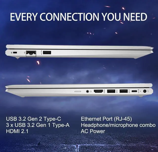 Alt view image 6 of 7 - HP ProBook 455 G10 Laptop (15.6" FHD Anti-Glare, AMD Ryzen 7 7730U (> Intel i7-1255U), 32GB RAM, 1TB SSD) for Business, Enterprise, Backlit, Fingerprint, Webcam, Ethernet, Win 11 Pro w/ AI Copilot