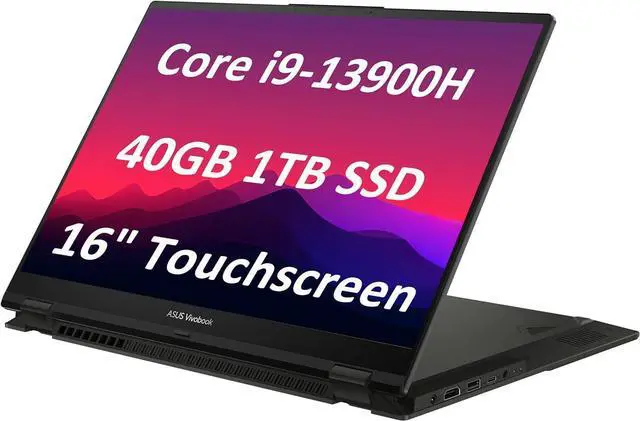 Main image of ASUS Vivobook S 16 Flip 2-in-1 Laptop (16" FHD+ Touchscreen, Intel 14-Core i9-13900H, 40GB RAM, 1TB SSD) for Creator, Photographer, Designer, Backlit Keyboard, 1080p IR Webcam, Win 11 Pro w/Copilot