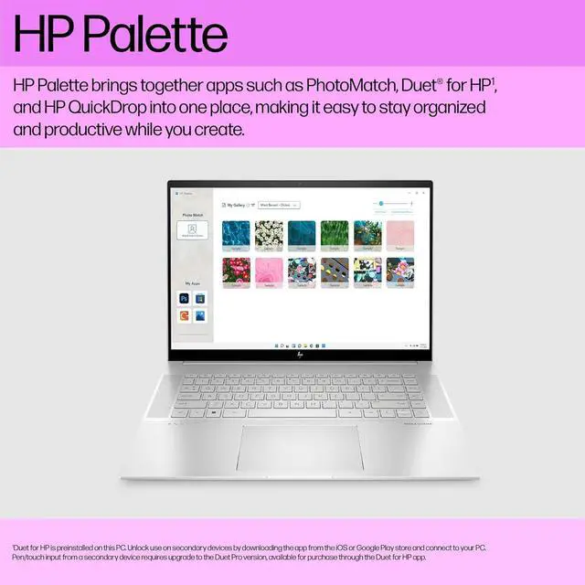 Alt view image 7 of 7 - HP Envy 16 Laptop For Creator, Designer (16" 2K Touchscreen 120Hz, NVIDIA GeForce RTX 4060 8GB, Intel 14-Core i7-13700H, 64GB DDR5 RAM, 2TB SSD), Backlit KB, 100% sRGB, IR Webcam, Win 11 Pro, Sliver