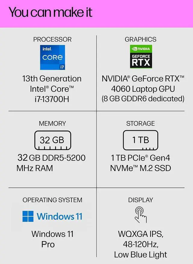 Alt view image 2 of 7 - HP Envy 16 Laptop For Creator, Designer (16" 2K Touchscreen 120Hz, NVIDIA GeForce RTX 4060 8GB, Intel 14-Core i7-13700H, 32GB DDR5 RAM, 1TB SSD), Backlit KB, 100% sRGB, IR Webcam, Win 11 Pro, Sliver