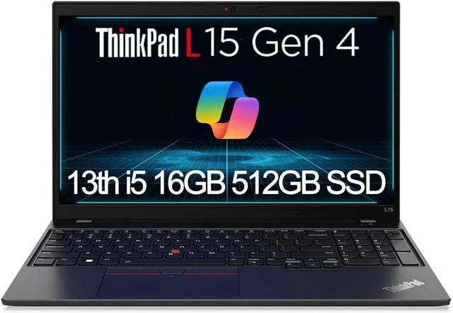 Main image of Lenovo ThinkPad L15 Business Laptop (15.6" FHD, Intel 10-Core i5-1335U (> i7-1255U), 16GB RAM, 512GB SSD), Backlit, Fingerprint, Webcam, Numeric Keypad, Thunderbolt 4, Ethernet, Win 11 Pro w/Copilot