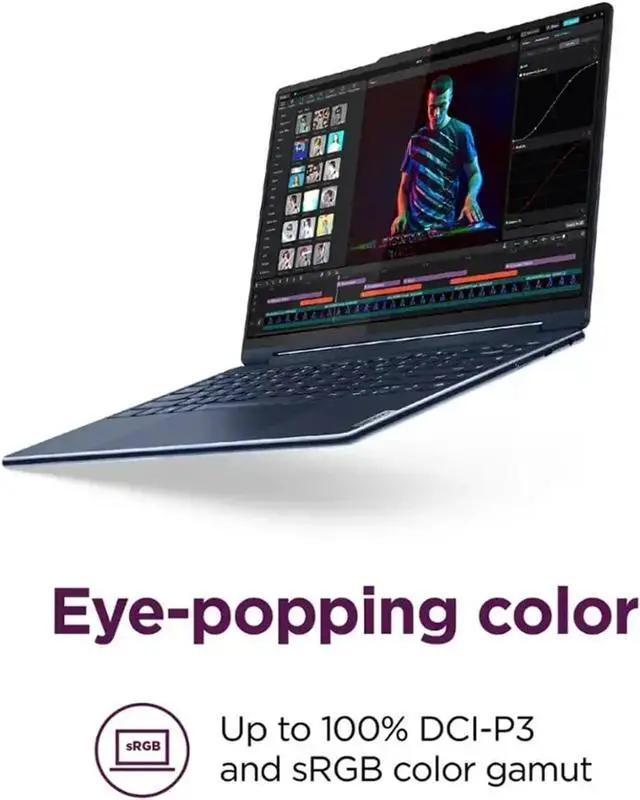 Alt view image 5 of 7 - Lenovo Yoga 9i 2-in-1 Business Laptop (14" QHD 120Hz Touchscreen, Intel 16-core Ultra 7 155H, 16GB RAM, 1TB SSD, Arc Graphics, Stylus) Backlit, FP Reader, IR Webcam, B&W Audio, Win 11 Home, 2025