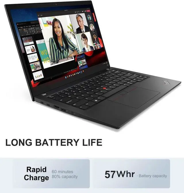 Alt view image 3 of 7 - Lenovo ThinkPad T14s Business Laptop (14" FHD+ Anti-Glare, Intel 14-Core i7-1370P vPro, 32GB DDR5 RAM, 1TB SSD), 2x Thunderbolt 4, Fingerprint Reader, Backlit, 5MP RGB IR Webcam, Win 11 Pro w/ Copilot