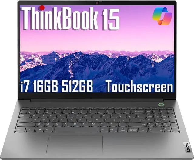 Main image of Lenovo ThinkBook 15 Gen 4 Business Laptop (15.6" IPS FHD Touchscreen, Intel 10-Core i7-1255U, 16GB RAM, 512GB SSD), FHD Webcam, Narrow Bezel, Backlit, Fingerprint, Thunderbolt 4, Win 11 Pro, Grey