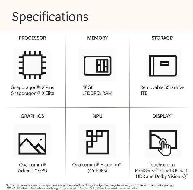 Alt view image 2 of 7 - Microsoft Surface Laptop 7 AI Copilot+ PC for Business (13.8" 2K+ Touchscreen, Snapdragon X Plus, 16GB 8448MHz, 1TB SSD), 20-Hr Long Battery Life, Backlit, Wi-Fi 7, Webcam, Win 11 Pro, Dune