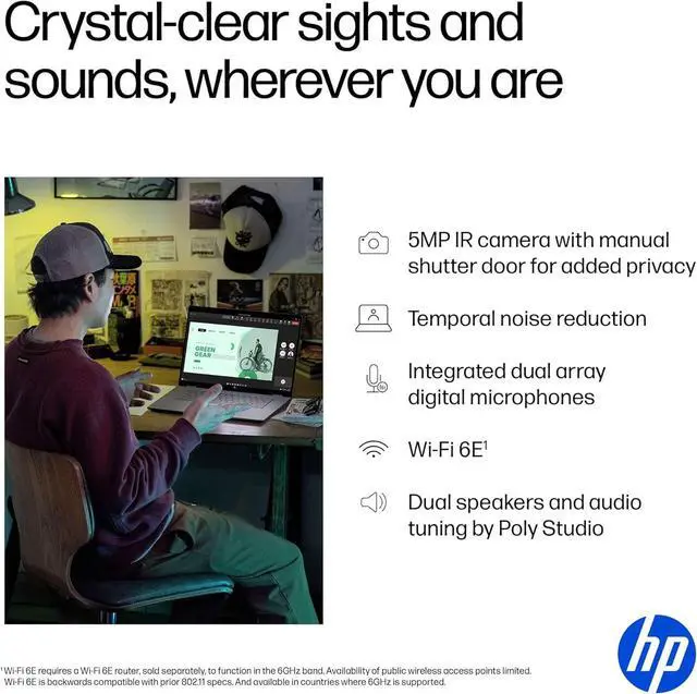 Alt view image 4 of 7 - HP OmniBook X Flip x360 2 in 1 Touchscreen Laptop (16" FHD+, AMD Ryzen AI 5 340 (> Intel i7-1355U), 16GB 7500 MT/s, 2TB SSD) AI Copilot+ PC for Creator, Designer, IR Webcam, Backlit, Win 11 Pro,2025