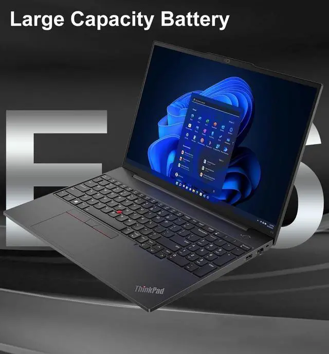 Alt view image 5 of 7 - Lenovo ThinkPad E16 Business Laptop (16" FHD+ Anti-Glare, Intel 10-Core i7-1355U, 40GB RAM, 1TB SSD), Backlit, Fingerprint, 1080p Webcam w/Shutter, Thunderbolt 4, Ethernet, Win 11 Pro w/ AI Copilot