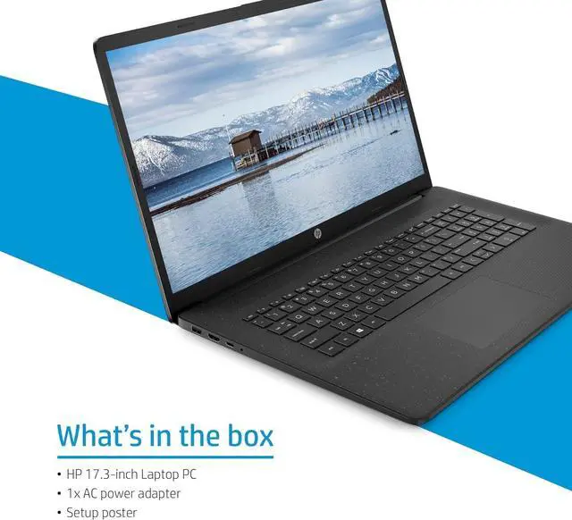 Alt view image 6 of 7 - HP 17 Laptop (17.3" FHD Anti-Glare, Intel 10-Core 7 150U (> i7-1355U), 32GB RAM, 1TB SSD) for Business, Home, Students, Narrow Bezel, Webcam, Wi-Fi 6, Fast Charge, Win 11 Pro w/ Copilot, Black