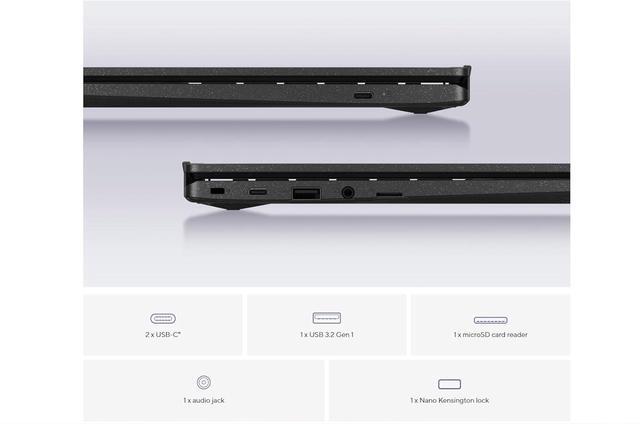Alt view image 5 of 7 - ASUS Chromebook CM14 Laptop (14" FHD LED Anti-glare, MediaTek Kompanio 520, 4GB RAM, 64GB eMMC), Ruggedized, Home & Student, Light Weight, 15-Hr Long Battery Life, Webcam, Wi-Fi 6, Type-C, Chrome OS