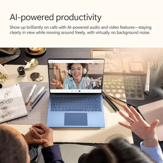 Alt view image 4 of 7 - Microsoft Surface Laptop 7 AI Copilot+ PC for Business (13.8" 2K+ Touchscreen, Snapdragon X Elite, 16GB DDR5, 2TB SSD) 20-Hr Long Battery Life, Backlit, Wi-Fi 7, Webcam, Win 11 Pro, Sapphire, 2025