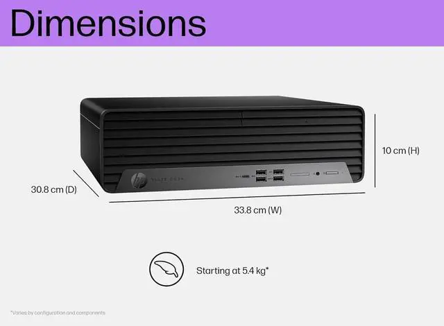 Alt view image 4 of 7 - HP Elite SFF 805 G9 Business Desktop PC (32GB DDR5 RAM, 1TB SSD, AMD Ryzen 5 8500G (> Intel i7-1255U)), Small Form Factor for IT, Engineer, Designer, Wi-Fi, Ethernet, HDMI, Display Port, Win 11 Pro