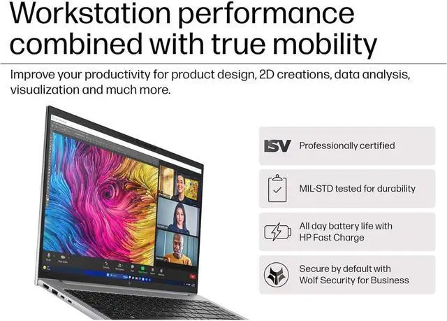 Alt view image 3 of 7 - HP ZBook Firefly G11 Mobile Workstation Laptop (14" FHD+ Touchscreen, Intel 14-Core Ultra 5 125H, 32GB DDR5, 1 SSD), 2x Thunderbolt 4, Backlit, Fingerprint, 5MP IR Webcam, Win 11 Pro, 2025 AI PC