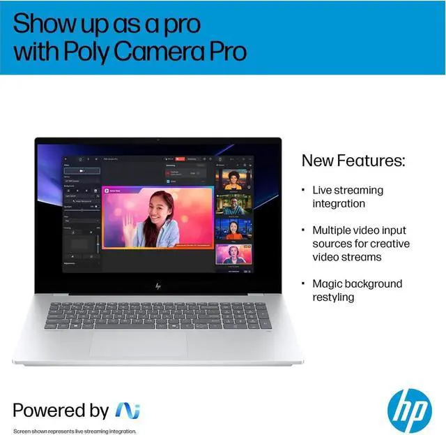 Alt view image 2 of 7 - HP OmniBook 7 AI Laptop (17.3" FHD Touchscreen, Intel Core Ultra 7 258V, 32GB DDR5, 4TB SSD, ARC 140V GPU (16GB)), Copilot+ PC for Business, Designer, 5MP IR Webcam, Win 11 Pro (Replace Envy 17t),2025