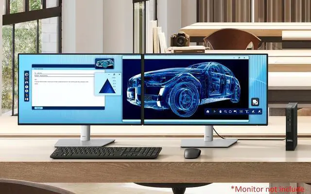Alt view image 5 of 7 - Dell Pro Micro MFF Mini AI PC (Intel 14-Core Ultra 5 235T (> i7-13700), 16GB DDR5, 512GB SSD), QCM1250 (Replace OptiPlex 7000), Tiny Business Desktop, Wi-Fi 6E, RJ45, Bluetooth, 2x DP, Win 11 Pro,2025