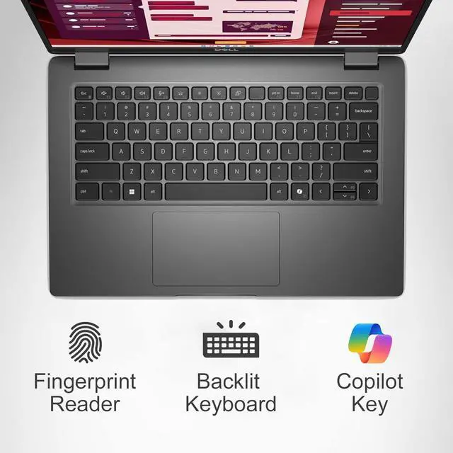 Alt view image 2 of 7 - Dell Latitude 3450 Business Laptop (14" FHD Anti-Glare, Intel Core i7-1355U, 32GB DDR5 RAM, 1TB SSD) Backlit, Fingerprint, Ethernet, 1080p HDR IR Webcam, Wi-Fi 6E, IST HUB, Win 11 Pro w/Copilot