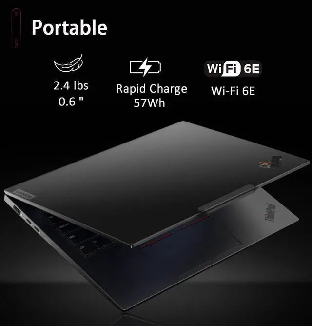 Alt view image 5 of 7 - Lenovo Gen 12 ThinkPad X1 Carbon Laptop (14" FHD+ Touchscreen, Intel Core Ultra 7 155U, 32GB 6400MHz DDR5, 1TB SSD) Backlit, Fingerprint, IR Webcam, Thunderbolt 4, 3-Yr WRT, Win 11 Pro, 2025 AI PC
