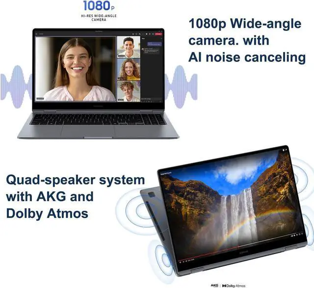 Alt view image 4 of 7 - Samsung Galaxy Book4 Pro 360 2 in 1 AI PC Laptop (16" 3K AMOLED Touchscreen, Intel Core Ultra 7 155H (> i7-13700H), 16GB DDR5, 1TB SSD, S Pen) for Creator, Designer, FP, Win 11 Pro, NP960QGK, 2025