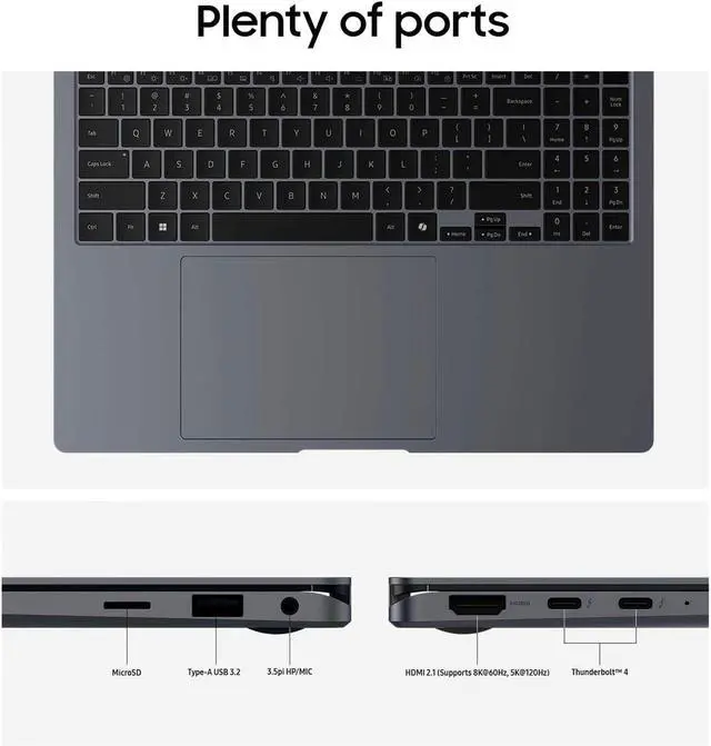 Alt view image 6 of 7 - Samsung Galaxy Book4 Pro 360 2 in 1 AI PC Laptop (16" 3K AMOLED Touchscreen, Intel Core Ultra 7 155H (> i7-13700H), 16GB DDR5, 1TB SSD, S Pen) for Creator, Designer, FP, Win 11 Pro, NP960QGK, 2025