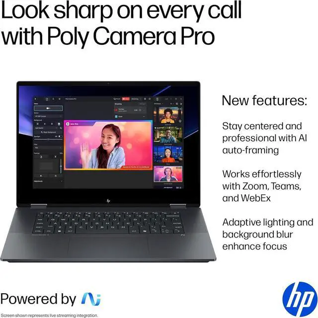 Alt view image 4 of 7 - HP OmniBook X Flip x360 2-in-1 Touchscreen Laptop (16" FHD+, Intel Core Ultra 7 256V, 16GB 8533 MT/s, 1TB SSD, Arc 140v GPU (8GB)) AI Copilot+ PC for Creator, Designer, 5MP IR Webcam, Win 11 Pro,2025