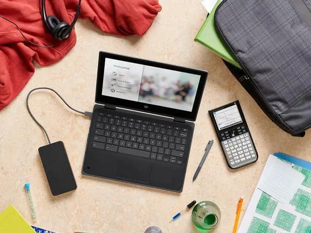 Alt view image 5 of 7 - HP Chromebook Pro X360 Fortis 11 2-in-1 Laptop (11.6" Touchscreen, Intel N5100, 8GB RAM, 128GB Storage), Ruggedized & Spill-Resistant, Convertible, Student, Home, Long Battery Life, IST HUB, Chrome OS