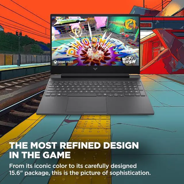 Alt view image 7 of 7 - HP Victus 15 Gaming Laptop (15.6" FHD 144Hz Anti-glare, AMD Ryzen 7 7445HS (> Intel i7-13700H), 64GB DDR5 RAM, 2TB SSD, NVIDIA GeForce RTX 4050 6GB), Backlit KB, Ethernet, Webcam, Wi-Fi 6, Win 11 Home