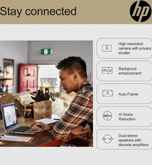 Alt view image 7 of 7 - HP Latest ProBook 445 G9 Business Laptop (14" FHD Touchscreen, 16GB RAM, 512GB SSD, AMD Ryzen 7 5825U (> Intel i7-1165G7)) FP, IR Webcam, Ethernet, Wolf Pro Security, Win 11 Pro w/Copilot, Silver