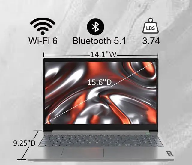 Alt view image 7 of 7 - Lenovo ThinkBook 15 Business Laptop (15.6" FHD Anti-Glare, 40GB RAM, 1TB SSD, AMD Ryzen 7 5825U (> Ultra 7 155U)), FHD Webcam w/ Shutter, Military Grade, Fingerprint, Ethernet, Win 11 Pro, Grey