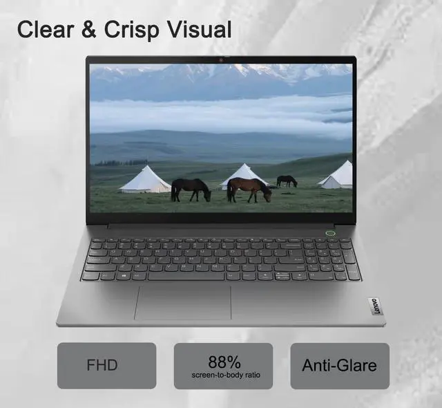 Alt view image 3 of 7 - Lenovo ThinkBook 15 Business Laptop (15.6" FHD Anti-Glare, 16GB RAM, 1TB SSD, AMD Ryzen 7 5825U (> i7-1165G7)), FHD Webcam w/ Shutter, Military Grade, Fingerprint, Ethernet, Win 11 Pro, Grey