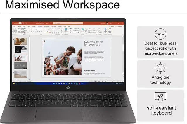 Alt view image 2 of 7 - HP 255 G10 Business Laptop (15.6" FHD Anti-glare, AMD Ryzen 7 7730U (> Intel i7-1355U) 64GB RAM, 2TB SSD) for Home, Student, Military Grade, Webcam w/Shutter, Numeric Keypad, Wi-Fi 6, Win 11 Pro