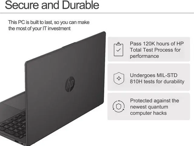 Alt view image 3 of 7 - HP 255 G10 Business Laptop (15.6" FHD Anti-glare, AMD Ryzen 7 7730U (> Intel i7-1355U) 64GB RAM, 2TB SSD) for Home, Student, Military Grade, Webcam w/Shutter, Numeric Keypad, Wi-Fi 6, Win 11 Pro