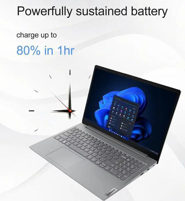 Alt view image 5 of 7 - Lenovo V15 Gen 4 Business Laptop (15.6" FHD Anti-Glare, AMD Ryzen 5 7520U (> Intel i5-1235U), 16GB DDR5, 512GB SSD) for Students & Home, Numeric Keypad, Webcam w/Shutter, Ethernet, Wi-Fi 6, Win 11 Pro