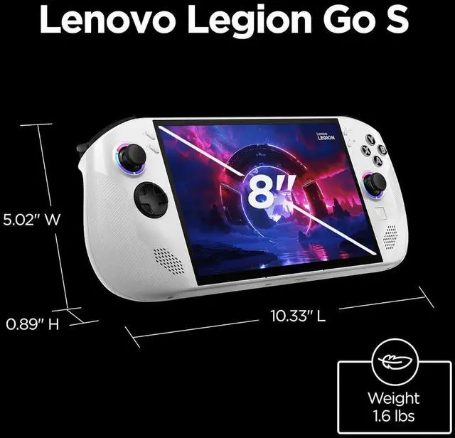 Alt view image 7 of 7 - Lenovo Legion Go S 8" 120Hz Gaming Handheld PC (2k Touchscreen, AMD Ryzen Z2 Go, 32GB RAM, 4TB SSD, Radeon GPU) Mobile Gaming Console, RGB TrueStrike Controllers, Ultimate Cooling, Wi-Fi, Win 11 Home