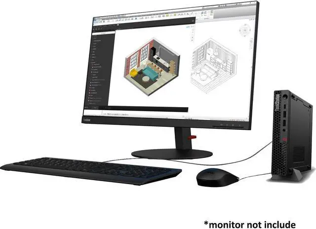 Alt view image 7 of 7 - Lenovo ThinkStation P3 Tiny Workstation Desktop (Intel 20-Core i7-14700, 32GB DDR5 RAM, 1TB SSD, NVIDIA T400 4GB GPU) AI-Ready Business Mini PC, Mouse, Keyboard, Wi-Fi 6E, 3-Year Warranty, Win 11 Pro