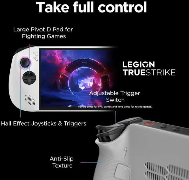 Alt view image 4 of 7 - Lenovo Legion Go S 8" 120Hz Gaming Handheld PC (FHD+ Touchscreen, AMD Ryzen Z2 Go, 32GB DDR5 RAM, 1TB SSD, AMD Radeon graphics) Mobile Gaming Console, MicroSD Card Reader, Wi-Fi 6E, Win 11 Home, 2025