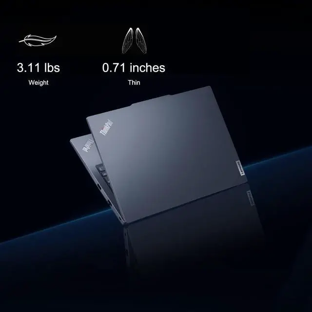 Alt view image 7 of 7 - Lenovo ThinkPad E14 Gen 6 Business AI PC Laptop (14" FHD+ Anti-Glare, Intel 12-Core Ultra 5 125U (> i7-1355U), 64GB DDR5 RAM, 2TB SSD) Backlit, Fingerprint, 1080p Webcam, Thunderbolt 4, Win 11 Pro