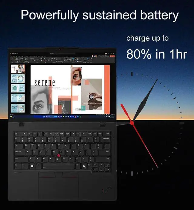 Alt view image 6 of 7 - Lenovo ThinkPad L14 Gen 5 Business AI PC Laptop (14" FHD+ Touchscreen, Intel 12-Core Ultra 5 135U (> i7-1355U), 16GB DDR5 RAM, 512GB SSD) Fingerprint, Backlit, 5MP IR Webcam, Thunderbolt 4, Win 11 Pro