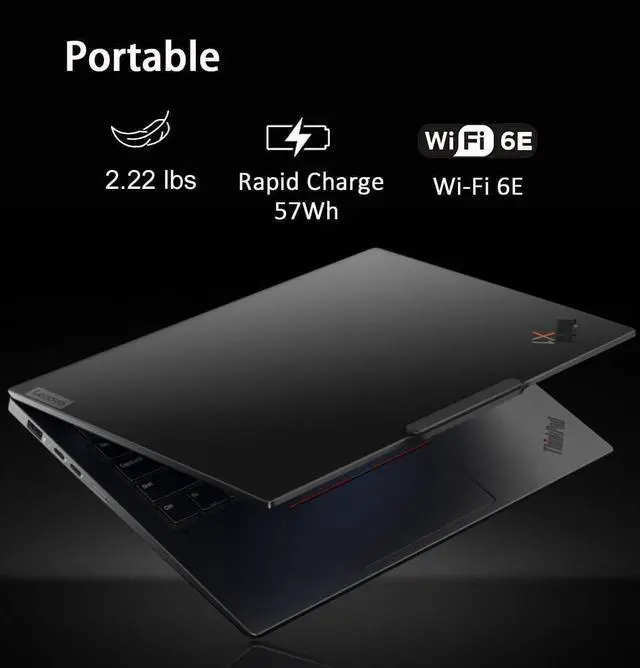 Alt view image 7 of 7 - Lenovo ThinkPad X1 Carbon Gen 13 Aura Edition AI PC Laptop (14" FHD+ Touchscreen, Intel 12-Core Ultra 7 255U, 32GB DDR5, 2TB SSD, (> i7-1355U)), 2X Thunderbolt 4, Backlit, FP, IR Webcam, Win 11 Pro