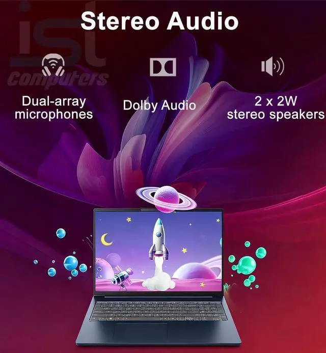 Alt view image 7 of 7 - Lenovo IdeaPad Slim 5i Touchscreen Laptop (16" FHD+, Intel Core 5 210H (>i7-1260P), 32GB DDR5 RAM, 1TB SSD) for Business, Home, 1080p IR Webcam, Backlit, 15-Hr Long Battery Life, Wi-Fi 6, Win 11 Pro