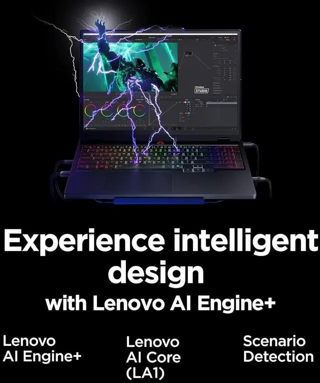 Alt view image 4 of 7 - Lenovo Legion 5 Gaming Laptop (15.1" 2.5K OLED G-SYNC 165Hz, NVIDIA RTX 5060 8GB, AMD Ryzen 7 260 (> i7-1355U), 32GB DDR5, 1TB SSD), 24-Zone RGB Backlit, Wi-Fi 7, 5MP Webcam, Ethernet, Win 11 Home