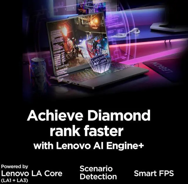 Alt view image 4 of 7 - Lenovo Legion 5 Pro 5i Gen 10 Gaming Laptop (16" 2.5K OLED G-SYNC 165Hz, NVIDIA RTX 5060 8GB, Intel Core Ultra 7 255HX, 32GB DDR5 RAM, 1TB SSD), 24-Zone RGB Backlit, Wi-Fi 7, 5MP Webcam, Win 11 Home