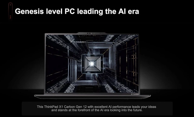 Alt view image 2 of 7 - Lenovo ThinkPad X1 Carbon Gen 12 Laptop (14" FHD+ Touchscreen, Intel Core Ultra 7 155U, 32GB 6400MHz DDR5, 1TB SSD), Backlit, Fingerprint Reader, IR Webcam, Thunderbolt 4, 3-Yr WRT, Win 11 Pro, AI PC