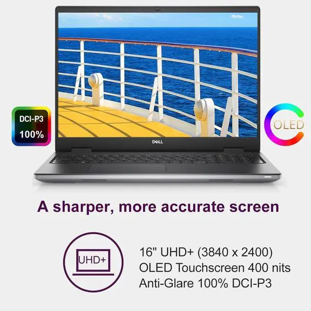 Alt view image 4 of 7 - Dell Precision 7680 Mobile Workstation Laptop (16" OLED 4K UHD+ Touchscreen, NVIDIA RTX 1000 Ada 6GB, Intel 14-Core i5-13600HX (> Ultra 7-155H), 32GB DDR5, 1TB SSD) Pro Max for Engineer, Win 11 Pro
