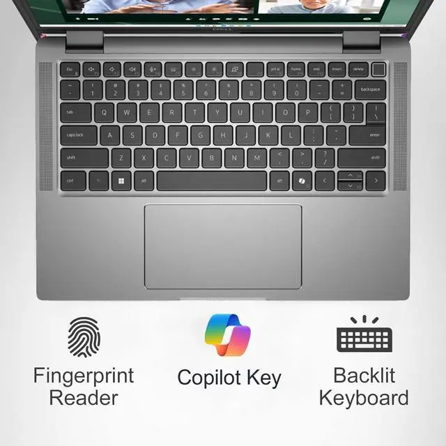 Alt view image 2 of 7 - Dell Latitude 7450 7000 2-in-1 Business AI PC Laptop (14" FHD+ Touchscreen, Intel 12-Core Ultra 7 165U (> i7-1365U), 16GB DDR5, 2TB SSD), Backlit, Fingerprint, Thunderbolt 4, IR Webcam, Win 11 Pro