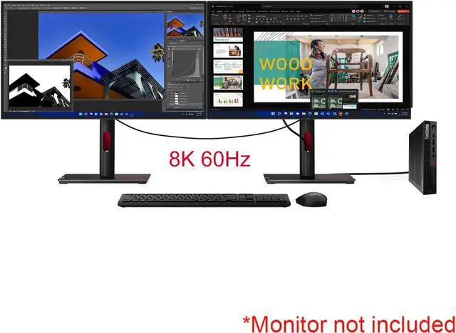 Alt view image 3 of 7 - Lenovo ThinkStation P3 Tiny Workstation Desktop (Intel 20-Core i7-14700 (> i7-13700), 16GB DDR5 RAM, 512GB SSD), Business Mini PC, Micro & MFF Computer, RJ-45, Wi-Fi 6, DisplayPort, HDMI, Win 11 Pro